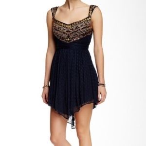 Free People Jeweled Chevron Mini Dress